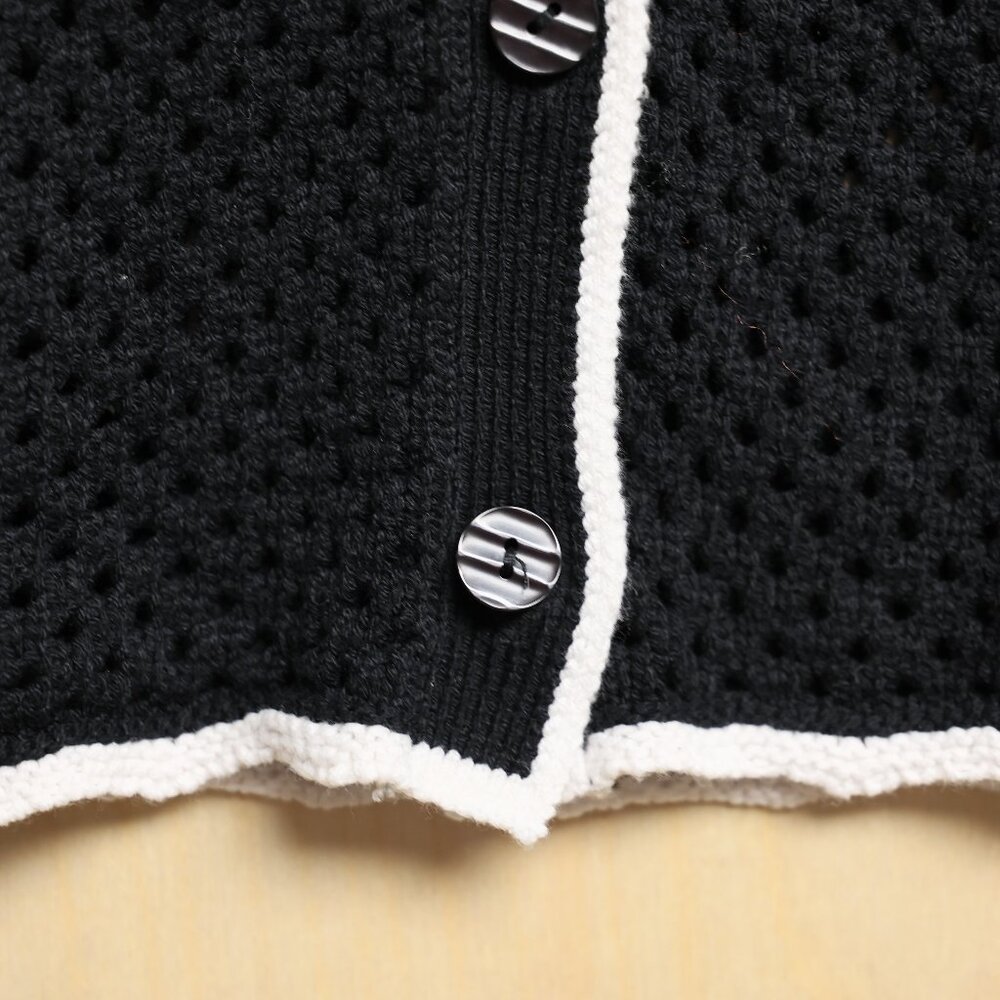 Abercrombie & Fitch Short Sleeve Button Front Crochet Style Cardigan NWOT Sz XS - Picture 5 of 9